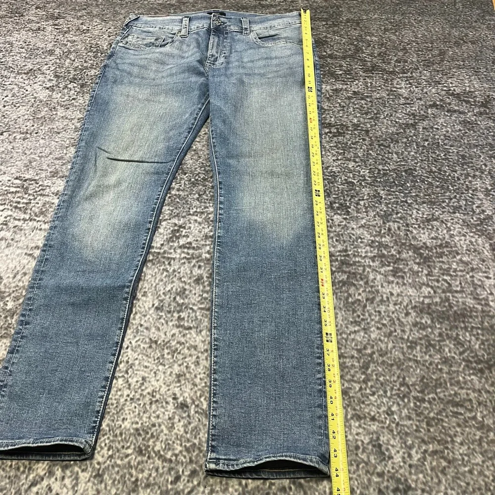 True Religion‎ Rocco Relaxed Skinny Jeans Mens 36x34 Blue Stitch Logo Hip-Hop